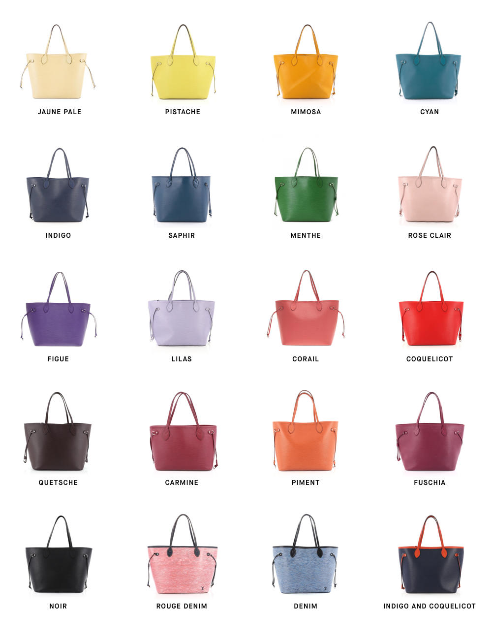 Epi Leather Color Range Louis Vuitton Neverfull 101 Epi Leather Color Range