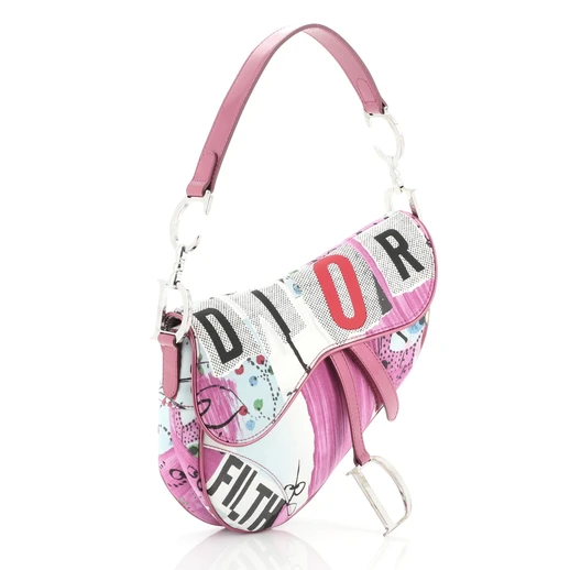 Dior Vintage Saddle Bag Printed Canvas Medium Dior Saddle Bag 101 Vintage Printed Canvas Medium
