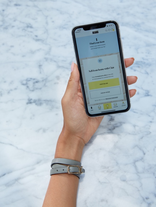 Clair on the Rebag App Clair by Rebag Historical Price Tracking