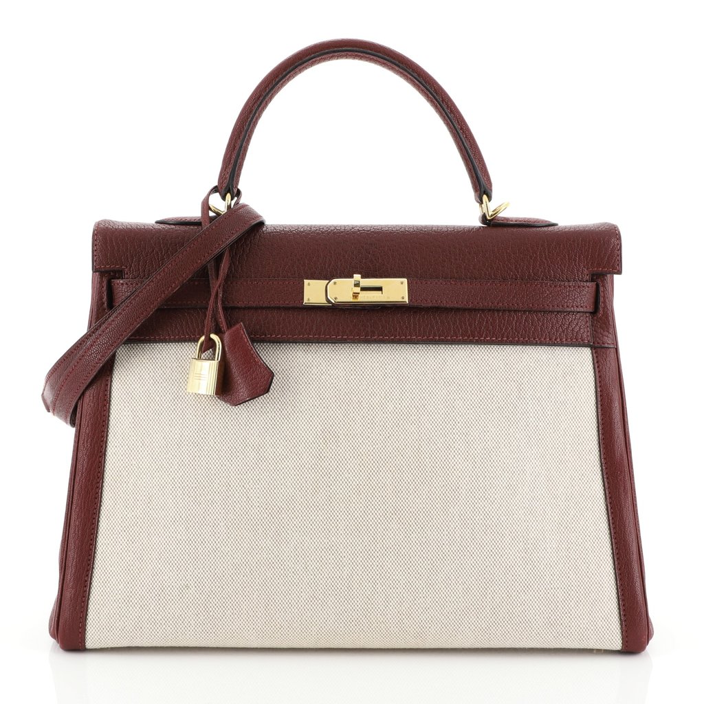 Kelly in Ecru Toile H canvas Hermes Ecru Toile H canvas