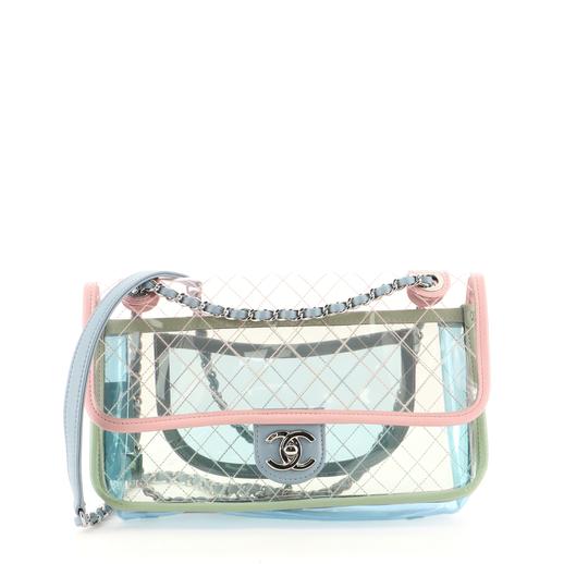 Chanel Coco Splash Flap Bag Chanel Coco Splash Flap Bag Quilted PVC With Lambskin Medium