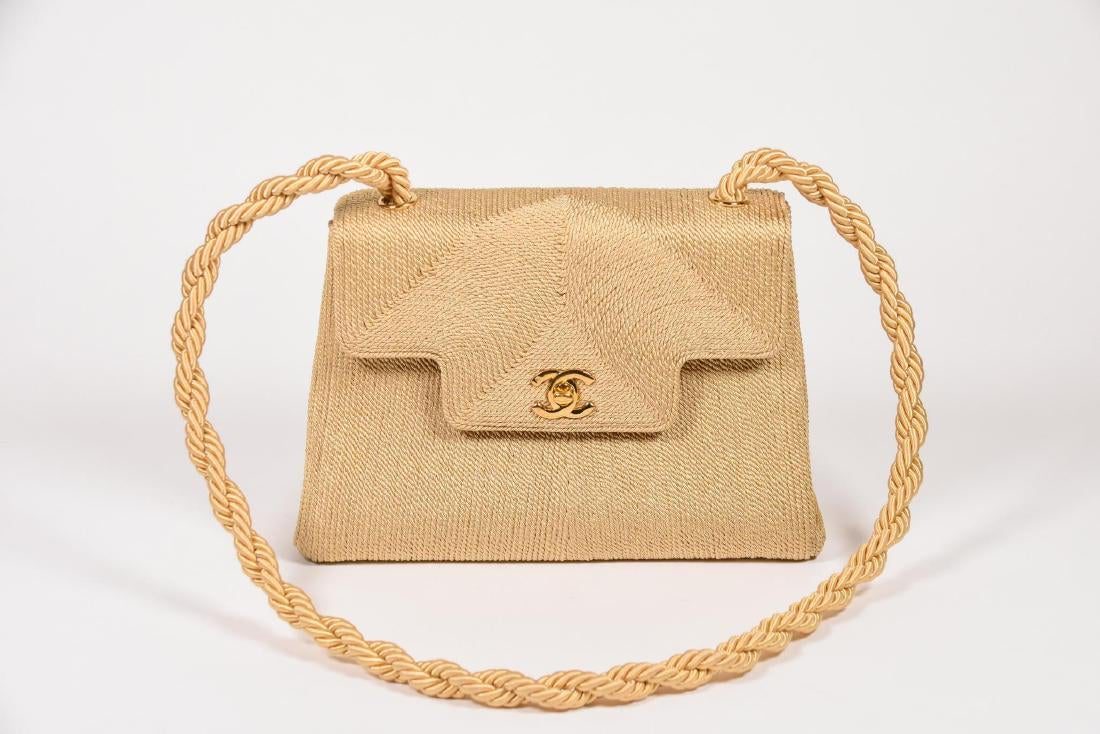 The Chanel Silk Rope Shoulder Flap Bag Chanel Silk Rope Shoulder Flap Bag