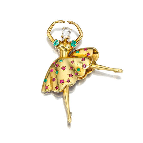 Gold & Gem Set Brooch Gold & Gem Set Brooch
