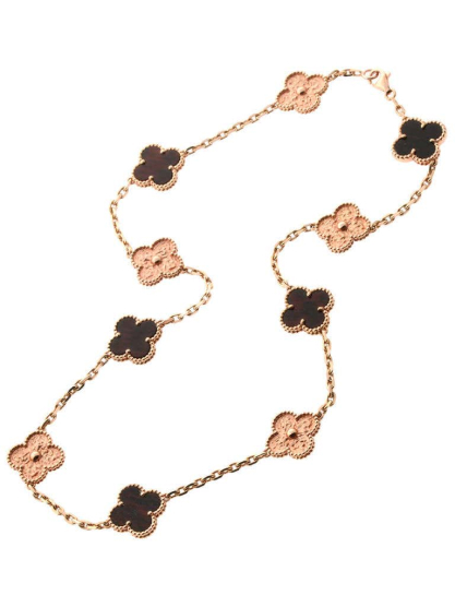 VanCleefArpelsVintageAlhambraBoisDamouretteNecklaceRoseGold1_l Van Cleef & Arpels Holiday Season 2020 Limited Edition Alhambra Pendant