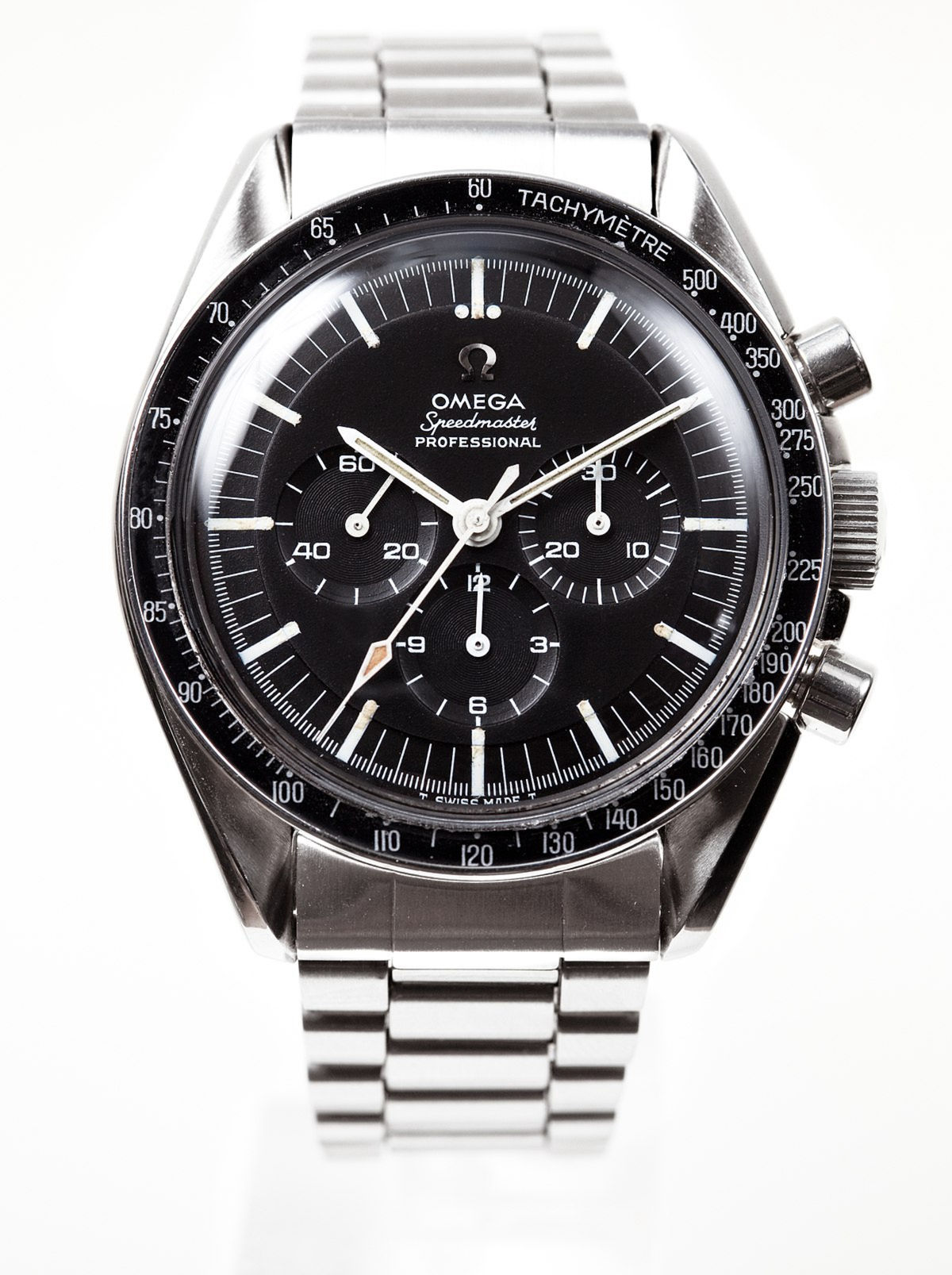 A 1957 Omega Speedmaster. A 1957 Omega Speedmaster.