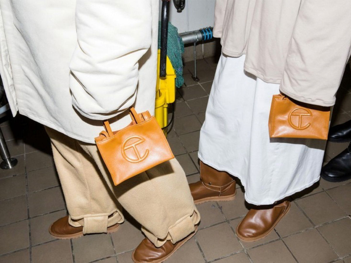 Small Telfar Shopping Bags in tan Small Telfar Shopping Bags in tan