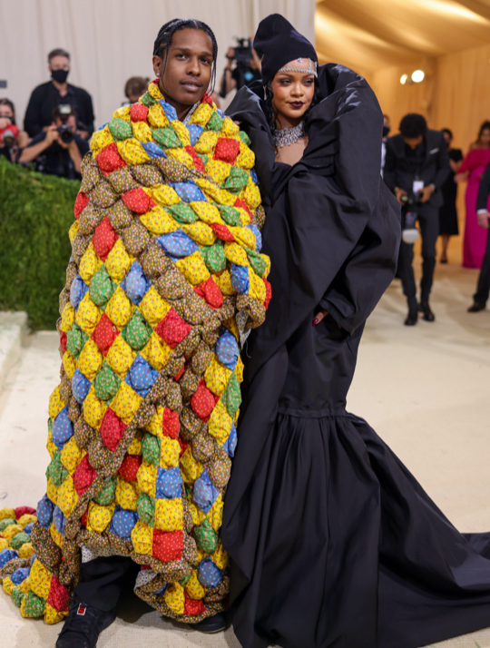 Met Gala A$AP Rocky and Rihanna at the 2021 Met Gala the 2021 Oscars